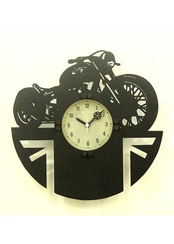 Handcrafted LED Bike Wall Clock – Vintage Style with Glowing Charm