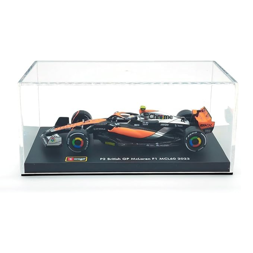 Bburago 1:43 2023 F1 MCL60 #4 British GP Lando Norris Die-Cast Alloy Formula 1 Racing Car Model