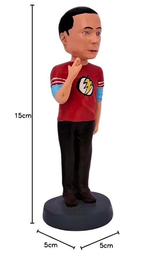 Sheldon Cooper (Flash T Shirt) Polyresin Figure | 16 Cm | Made In India ; Hand Painted | American Sitcom ; BBT ; The Big Bang Theory
