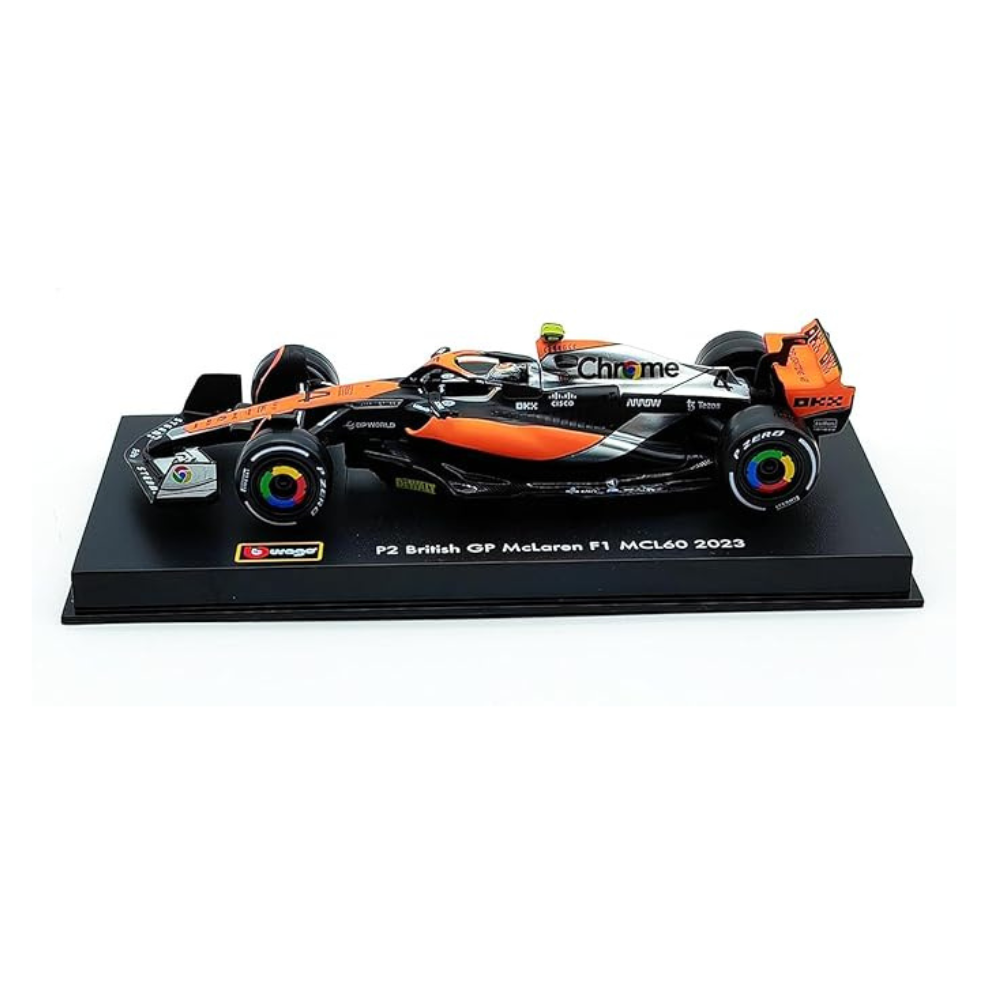 Bburago 1:43 2023 F1 MCL60 #4 British GP Lando Norris Die-Cast Alloy Formula 1 Racing Car Model