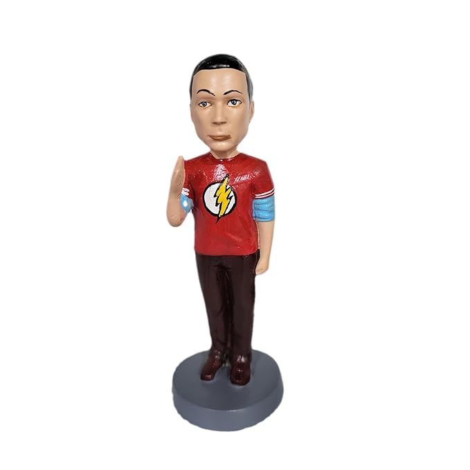 Sheldon Cooper (Flash T Shirt) Polyresin Figure | 16 Cm | Made In India ; Hand Painted | American Sitcom ; BBT ; The Big Bang Theory