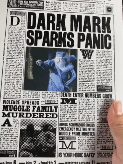 Harry Potter Daily Prophet 3D Picture Changing Notebook | Magical Harry Potter Inspired Journal | 128 Sheets | Moving Image Cover | Premium Gift Diary for Fans & Collectors