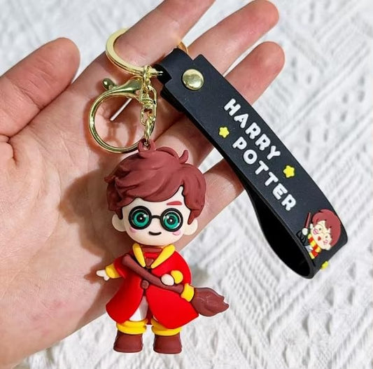 Harry Potter Keychain with Loop and Hook Key Chain for Bag, Keyring for Bike for girls for men (Style A)