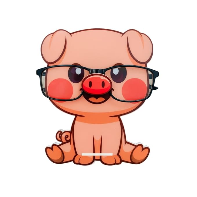 Cute Pig Eyeglass Stand Holder