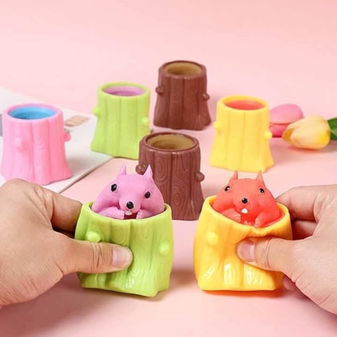 Peek-a-Boo Squirrel Squeeze Toy – Fun Stress Relief Toy