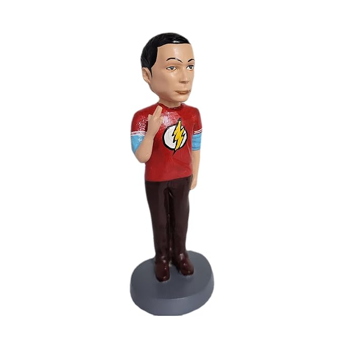 Sheldon Cooper (Flash T Shirt) Polyresin Figure | 16 Cm | Made In India ; Hand Painted | American Sitcom ; BBT ; The Big Bang Theory