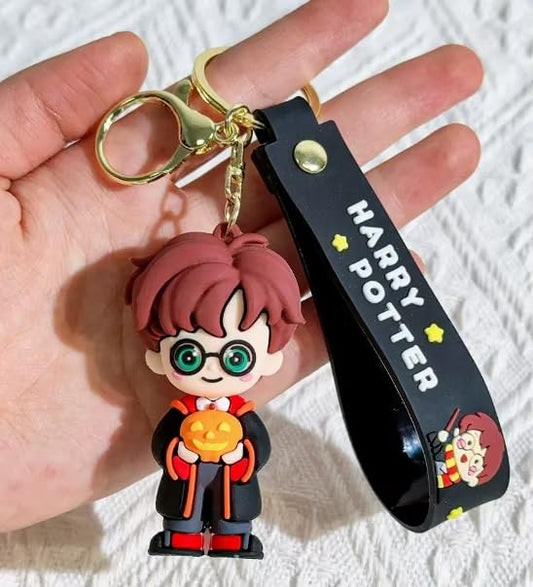 Harry Potter Keychain with Loop and Hook Key Chain for Bag Charm, Car Keyring, Bike Keychain (Style C)