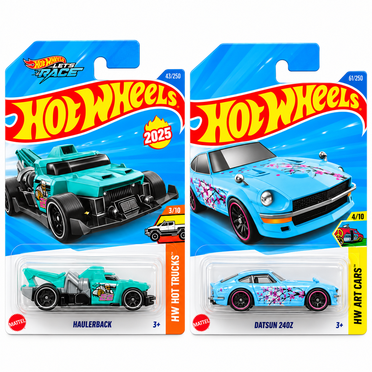 Hot Wheels Haulerback & Datsun 240Z Die-Cast Toy Cars Combo Pack | Collectible Model Cars | COD NOT AVAILABLE