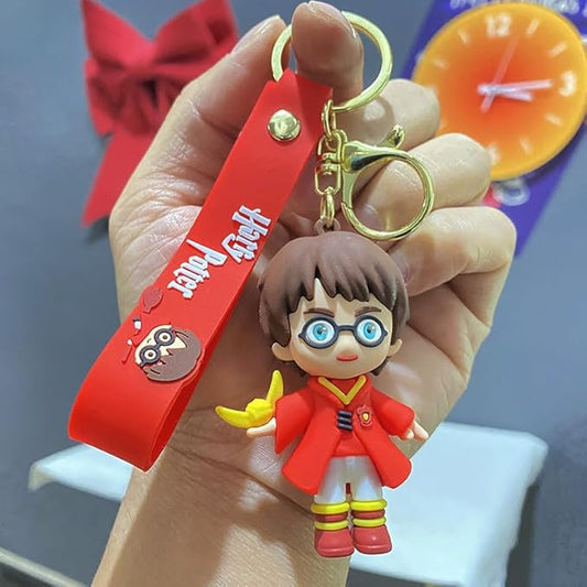 Harry Potter Keychain with Loop and Hook Key Chain for Bag Charm, Car Keyring, Bike Keychain (Style G)