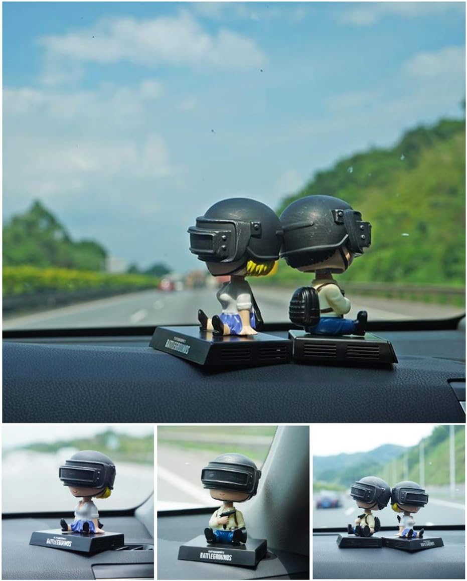 PUBG Boy PVC Bobblehead + Phone Holder + Number Stickers | Online Multiplayer Battle Game |