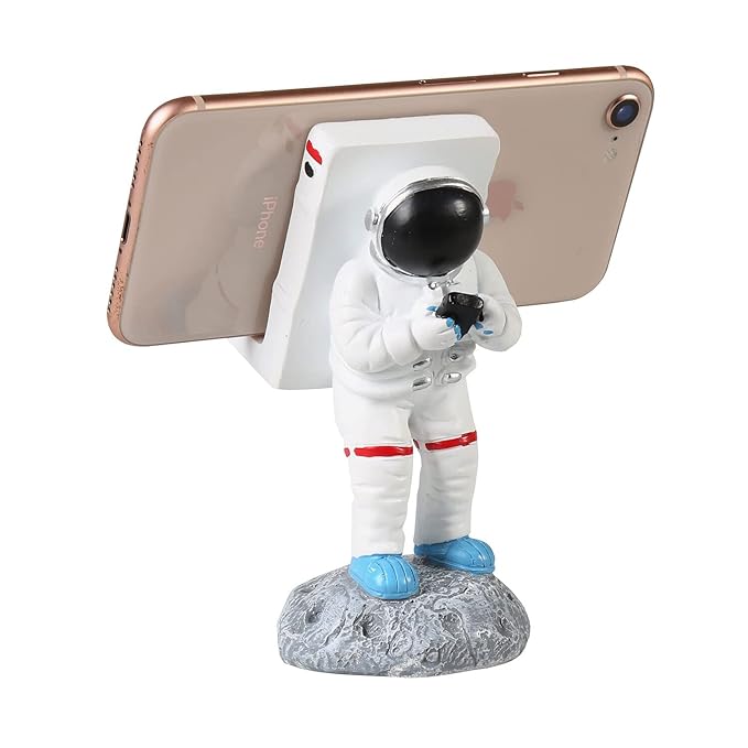 Astronaut Phone Holder - Space Man Cell Phone Stand, Cute Phone Grip, Resin Desk Phone Holder