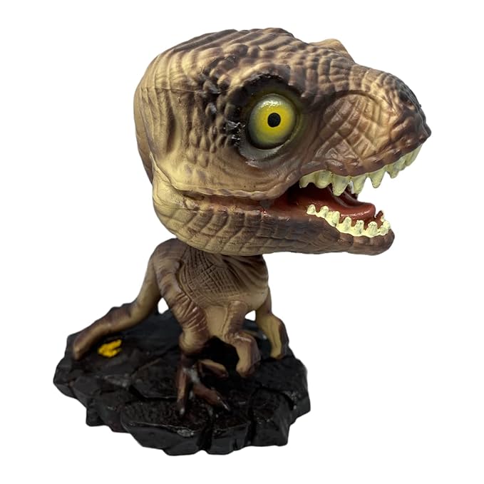 Dino (Brown) Polyresin Bobble Head | 10 Cm | Jurassic Park ; Trex |