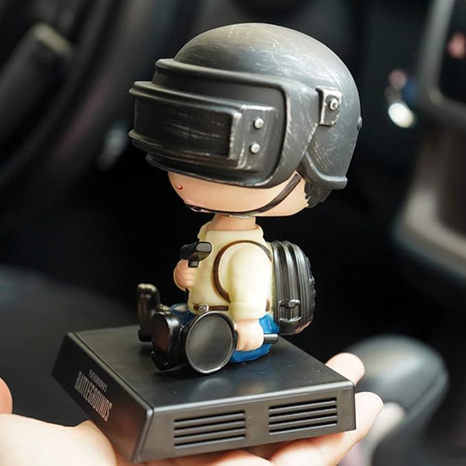 PUBG Boy PVC Bobblehead + Phone Holder + Number Stickers | Online Multiplayer Battle Game |
