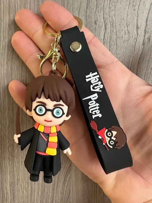 Harry Potter Keychain with Loop and Hook Key Chain for Bag Charm, Car Keyring, Bike Keychain (Style E)