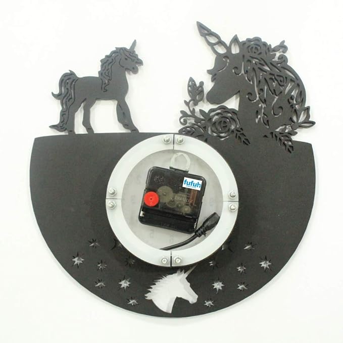 Magical Unicorn Backlight Wall Clock – Glow-in-the-Dark Fantasy Decor for Girls’ Rooms & Dreamers (12 Inch)