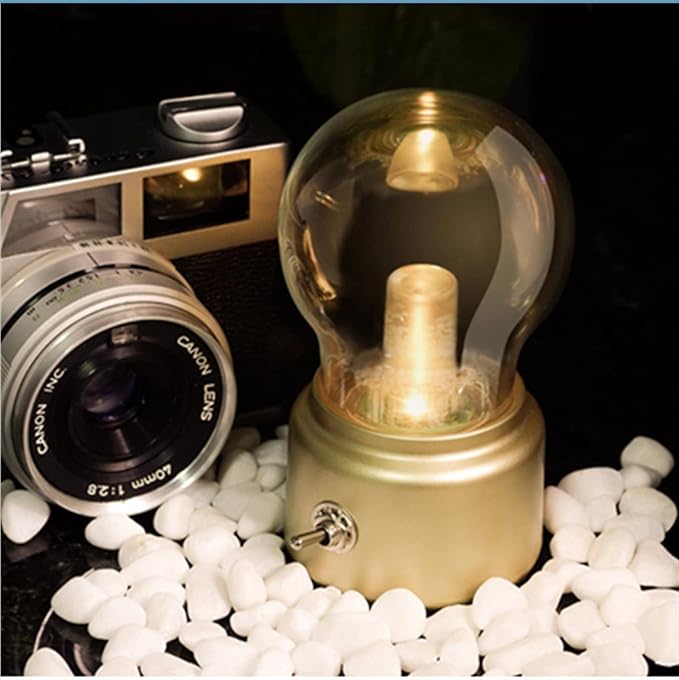 Bulb Classical Blowing Desk Lamp Decoration Light Retro Rechargeable