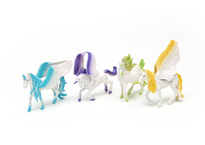 Magical Pegasus Unicorn Toy Figure – 14 cm | Fantasy Winged Horse Collectible | Hand-Painted Mythical Creature, Action Figures for Office Desk Study Table Decor
