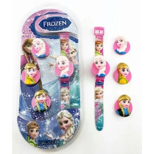 3 PCS Digital Watch Set for Kids – Cute Mix Design with Triple Top Dial