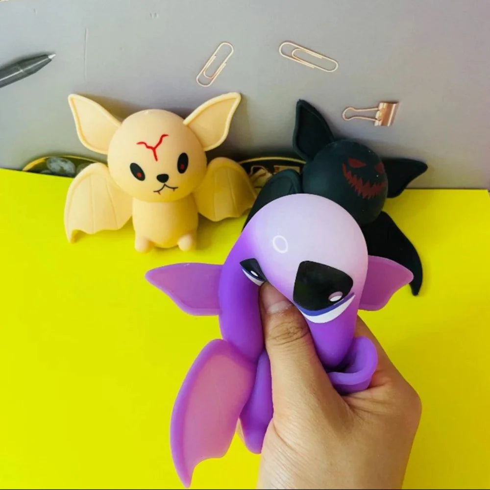 Cute Bat Squishy Toys – Soft and Spooky Fidget Fun (Random Color)