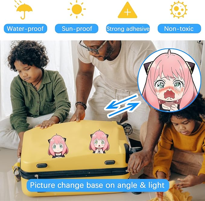 3D Motion Anime Car Sticker – Anya Forger | Waterproof & Durable