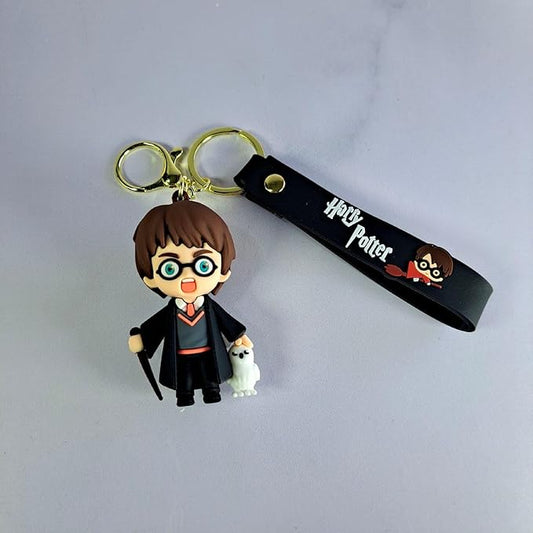 Harry Potter Keychain with Loop and Hook Key Chain for Bag Charm, Car Keyring, Bike Keychain (Style H)