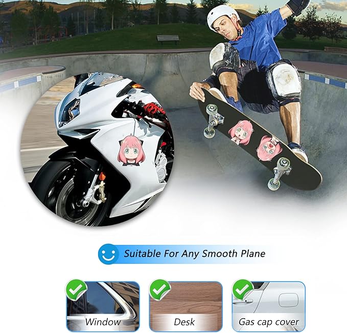 3D Motion Anime Car Sticker – Anya Forger | Waterproof & Durable