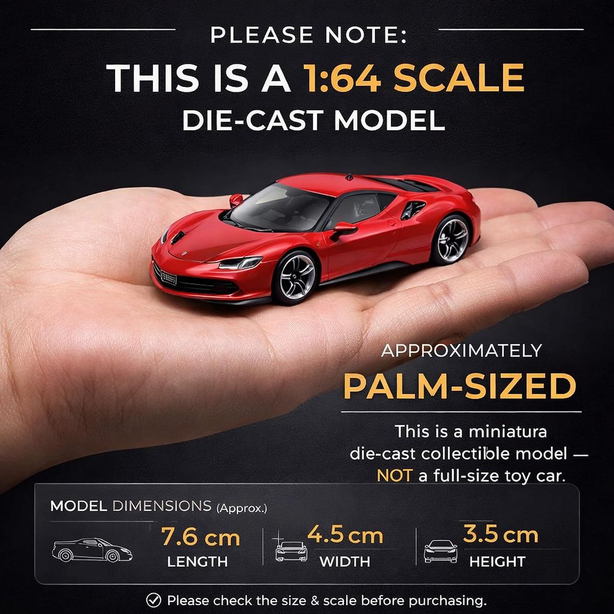 Wizplex Bburago Ferrari SF90 Stradale 1:64 Scale Die-Cast Metal Toy Car with Opening Front Doors – COD Not Available