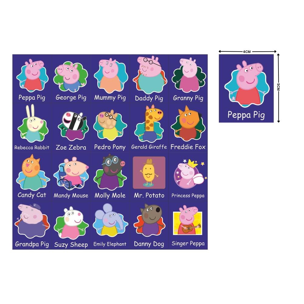 Cute Pig Kids Fridge Magnet Set | Colorful Cartoon Refrigerator Magnets | Decorative Kitchen Magnets for Children | Fun Collectible Gift & Home Décor (Pack of 20) 4x5 cm