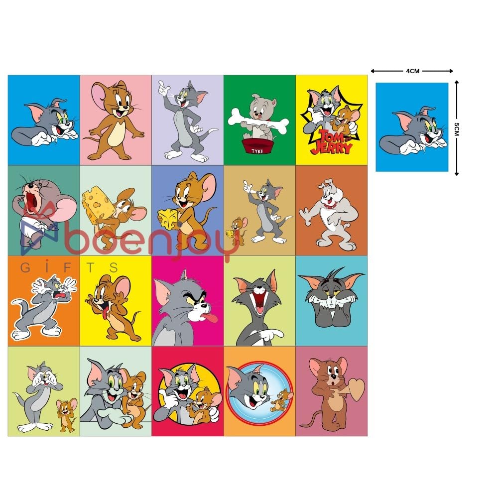 Fridge Magnet Set | Cartoon Refrigerator Magnets | Decorative Kitchen Magnets for Kids | Collectible Gift & Home Décor (Pack of 20) 4x5 cm