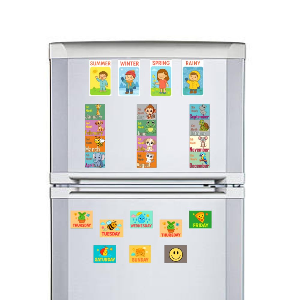 Fridge Magnet Set | Cartoon Refrigerator Magnets | Decorative Kitchen Magnets for Kids | Collectible Gift & Home Décor (Pack of 20) 4x5 cm (Copy)
