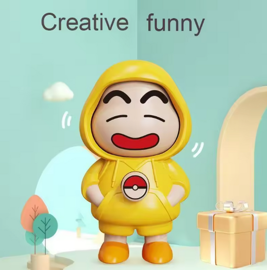 Cute Hoodie Baby Keychain Figurine – Winking & Angry Expressions | Collectible Toy & Bag Charm (Green, Purple, Yellow)