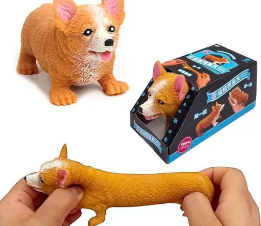 Stretchy Corgi Dog Squishy Toy – Stress Relief & Fun Gift