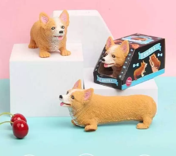 Stretchy Corgi Dog Squishy Toy – Stress Relief & Fun Gift