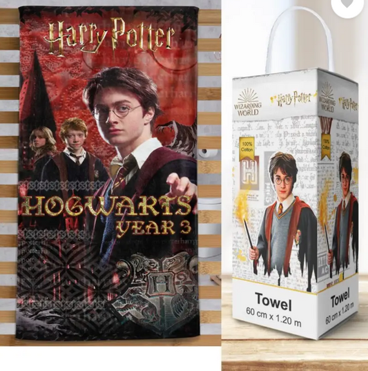 Sassoon Multicolor Harry Potter Kids Bath Towel with Gift Box 60 x 120 cm