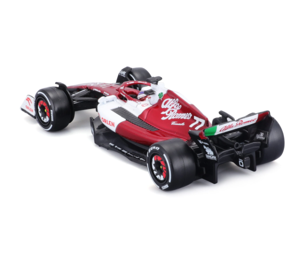 1/43 Scale Model Compatible with Alfa Romeo F1 Team Compatible with ORLEN # 77 Compatible with Valtteri Bottas 2022 Replica Miniature Model Racing Car Model (Red)