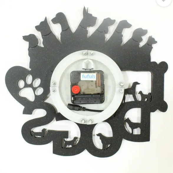 Paw-some Dogs Backlight Wall Clock – Glow-in-the-Dark Decor for Pet Lovers & Dog Parents (12 Inch)