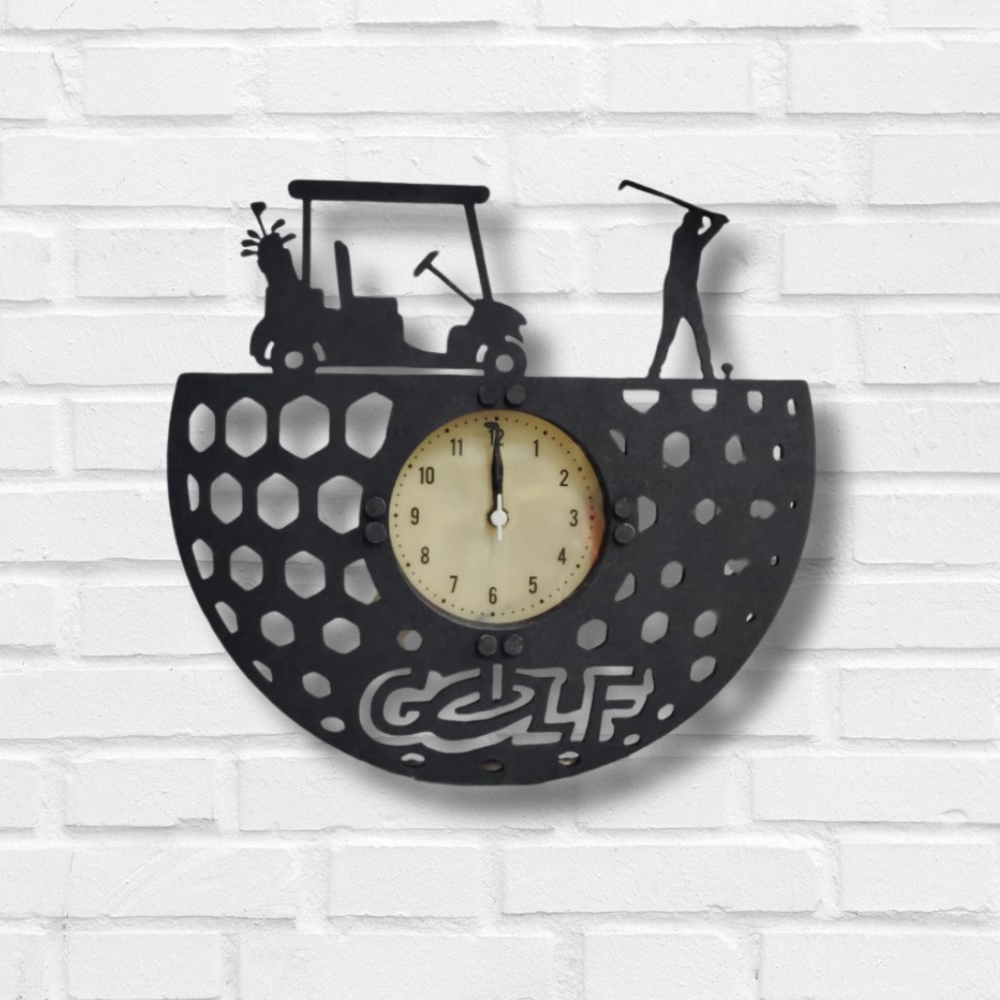 Golf Backlight Wall Clock – Glow-in-the-Dark Decor for Golfers, Sports Rooms & Fairway Fans (12 Inch)