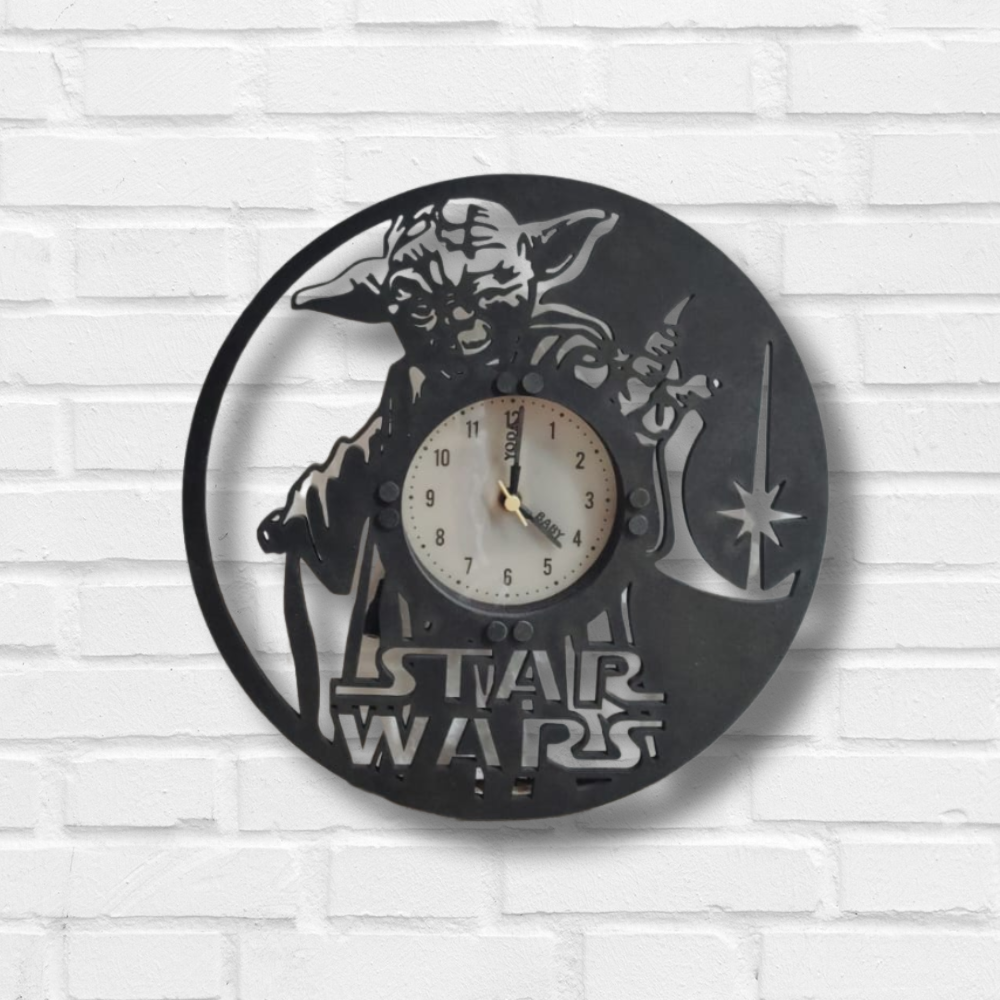 Master Wizard LED Wall Clock – Glowing Warrior Theme Cutout Design for Home & Gaming Decor (12 Inch)
