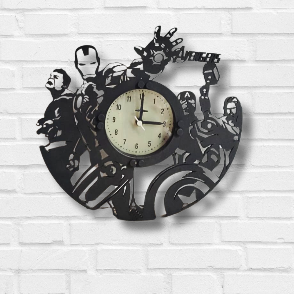 Avengers Superhero LED Wall Clock – Glow-in-the-Dark Marvel Decor for Boys Room & Fans (12 Inch)