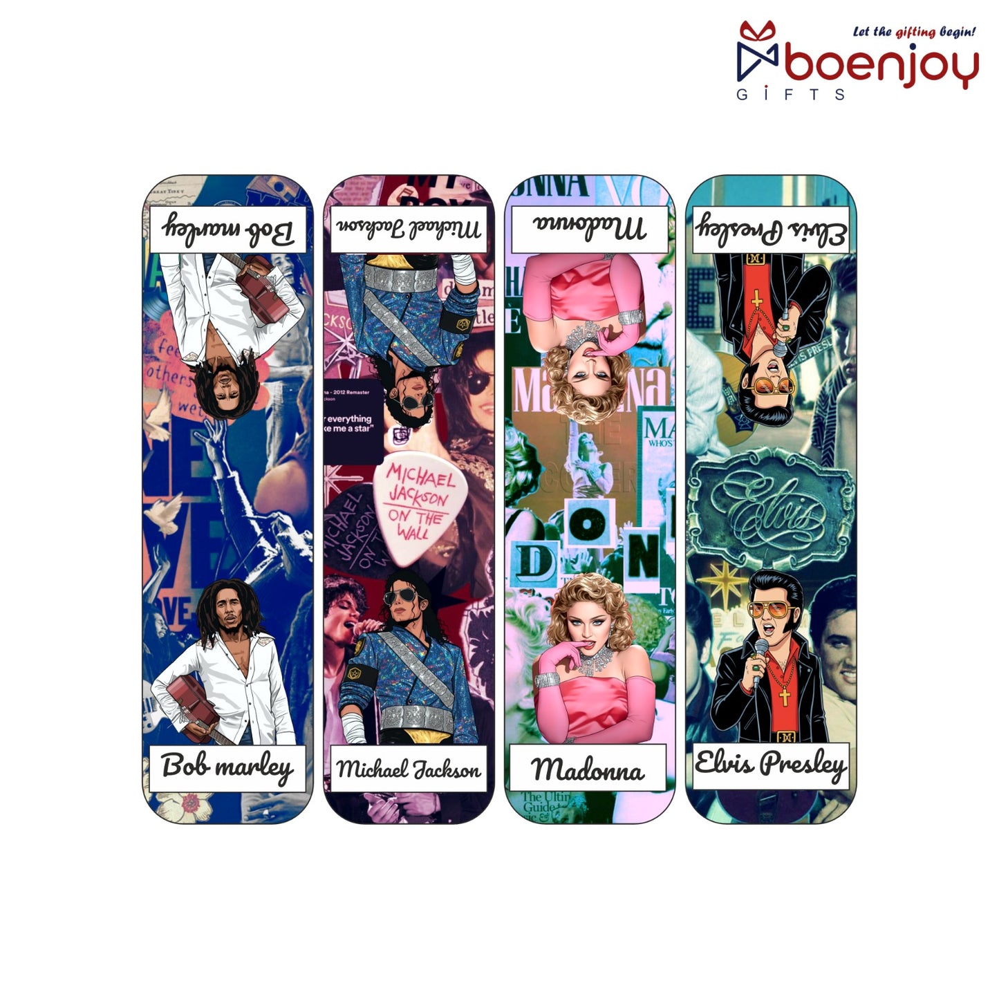 Pop Icon Goat Bookmark Set of 10-8 Magnetic Bookmarks + 2 Paper Bookmarks for Book Lovers, (11 x 2.9 cm)