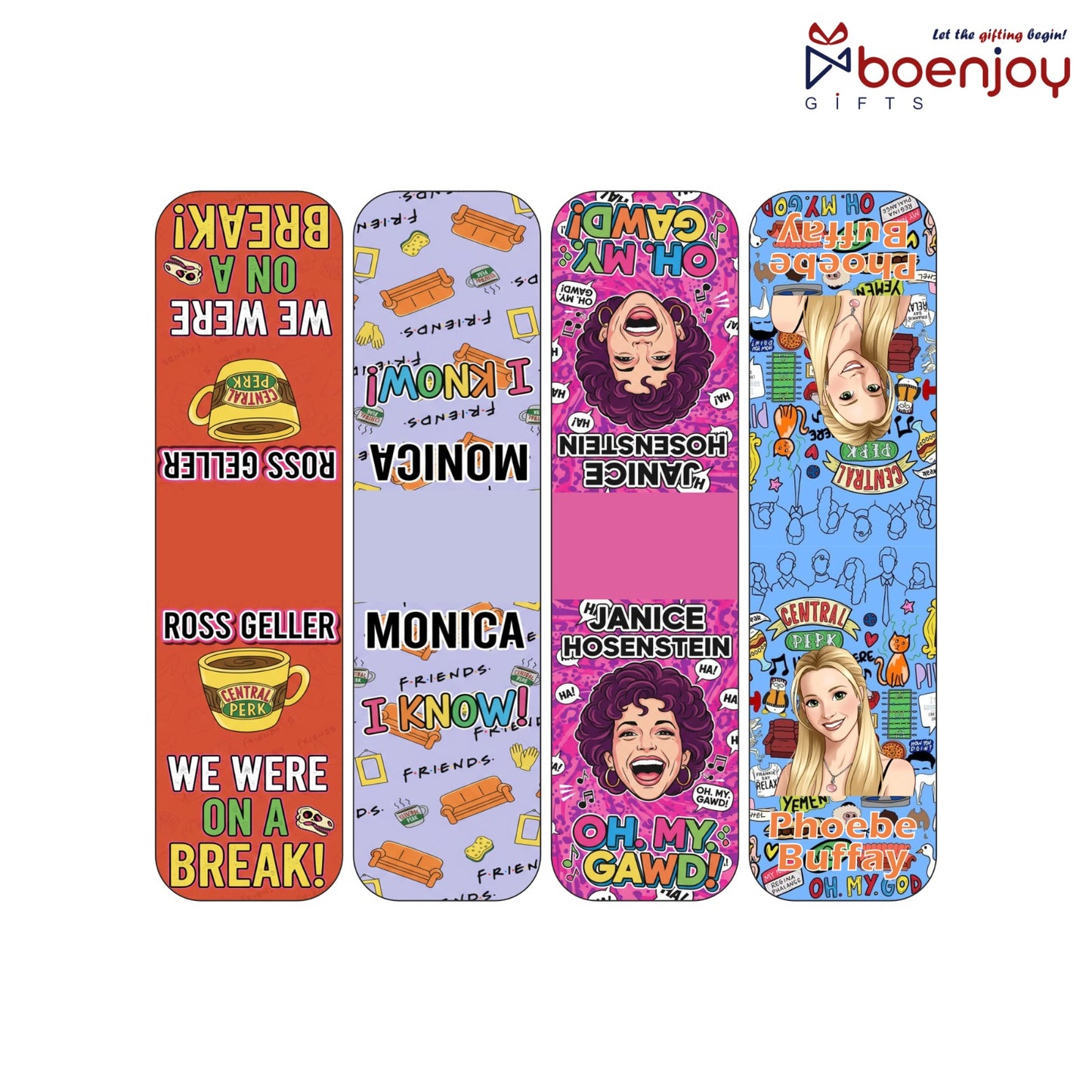 Friends Quotes Bookmark Set of 10-8 Magnetic Bookmarks + 2 Paper Bookmarks for Book Lovers, (11 x 2.9 cm)