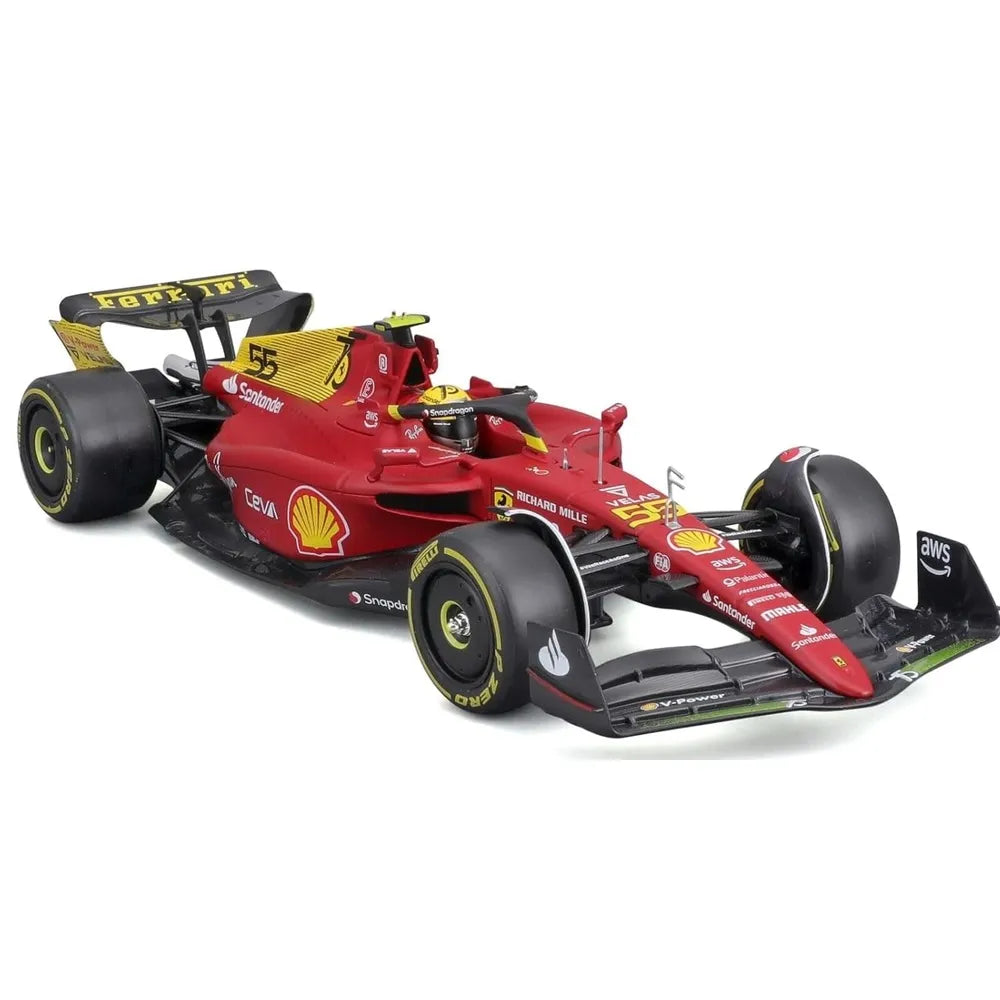 1/24 Scale Model Compatible With Ferrari Formula 1 Scuderia Monza Livery 2022 F1-75 Compatible With Carlos Sainz Replica, Red
