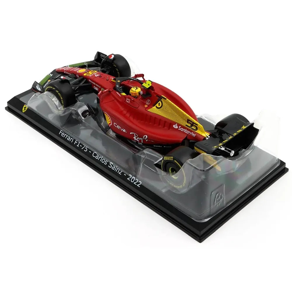 1/24 Scale Model Compatible With Ferrari Formula 1 Scuderia Monza Livery 2022 F1-75 Compatible With Carlos Sainz Replica, Red