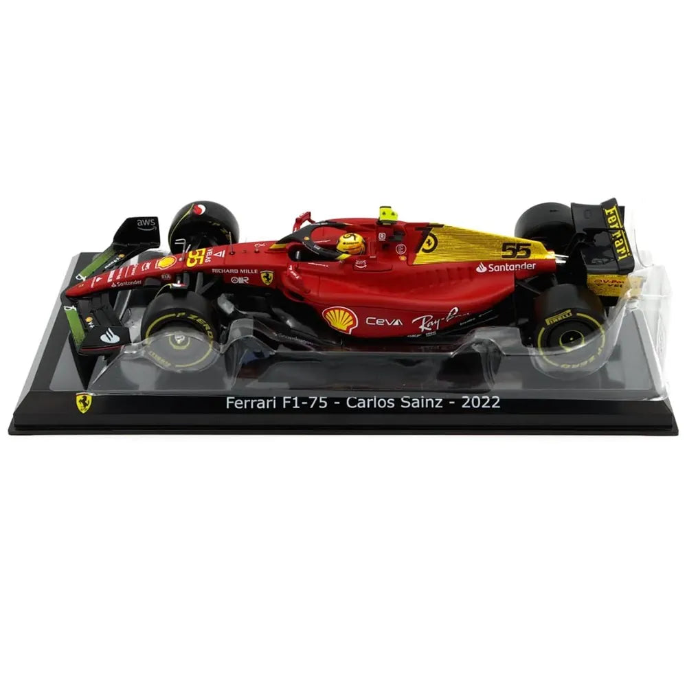 1/24 Scale Model Compatible With Ferrari Formula 1 Scuderia Monza Livery 2022 F1-75 Compatible With Carlos Sainz Replica, Red