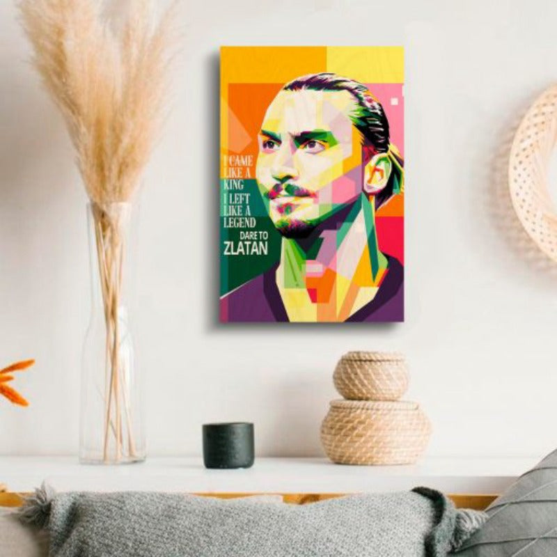 Zlatan Ibrahimovic WPAP Wood Print | Ink Infused into the Wood | Soccer ; AC Milan ; Sweden |