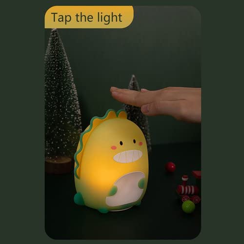 Pink Dino Silicone Touch Colour Changing LED Lamp | USB Rechargeable | Batteries not Required | 3 Colorful Light Mode | Soft Silicone |
