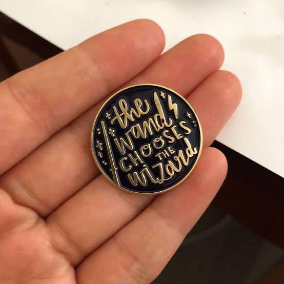 Harry Potter The Wand Chooses The Wizard Enamel Pin Badge | Zinc Alloy Brooch |