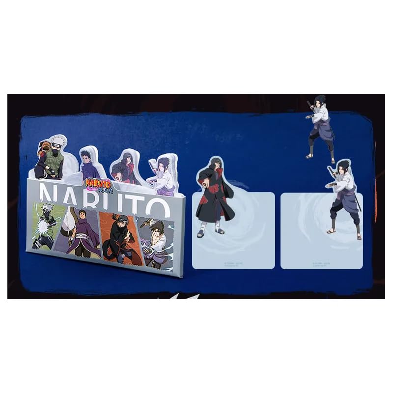 Sasuke Uchiha Notepad And Sticky Notes Unique Mini Notes Memo Pads Diary | 120 Sheets (30X Sheet 4 Books) | Size Approx 15 CM