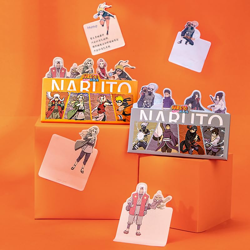 Naruto Notepad And Sticky Notes Unique Mini Notes Memo Pads Diary | 120 Sheets (30X Sheet 4 Books) Size Approx 15 CM