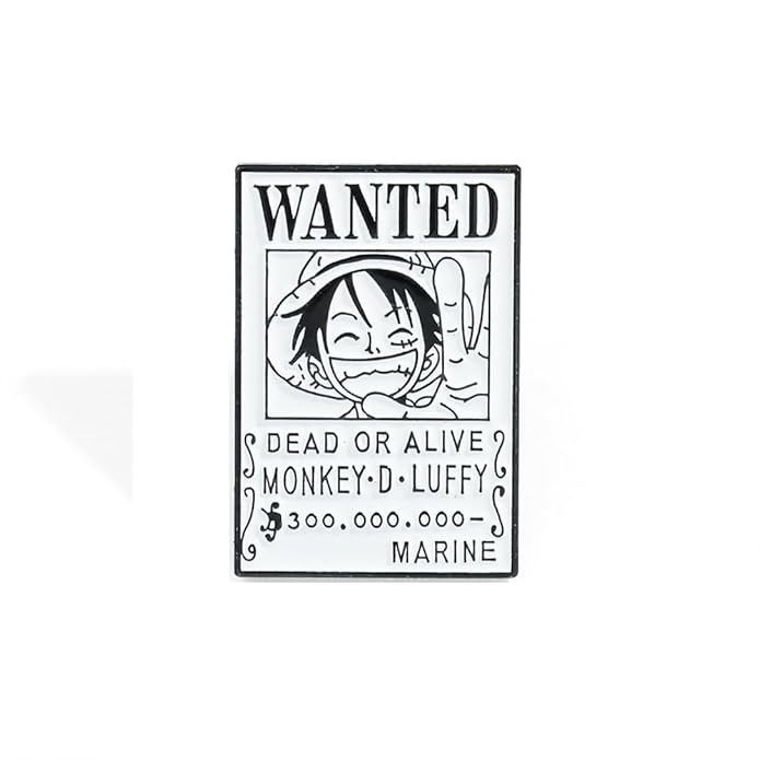 Anime One Piece Enamel Lapel Pin Badge - Costume Badge Cosplay Badge, Brooch for Backpack Badge for Fans Gift, 1 pcs | Wanted